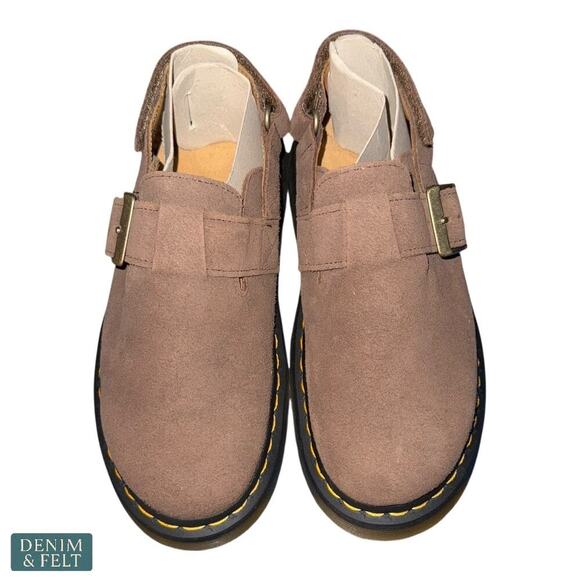 Dr. Martens Jorge II Slingback Mules Suede Leather Clog Sandals Tan Size 8 ~ NEW - Picture 5 of 13